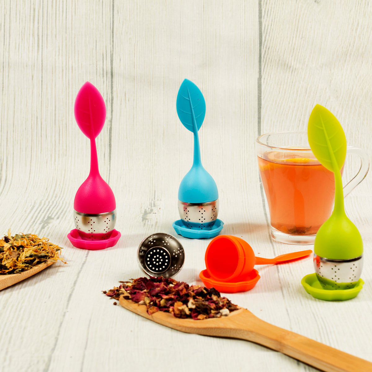 Silicone and Stainless Steel Leaf Tea Strainer